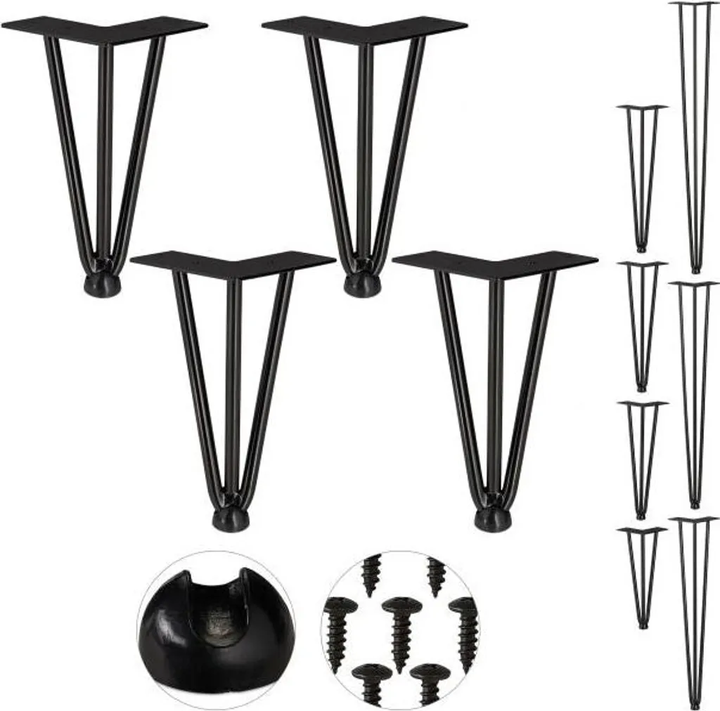 Pieds pour meubles de style industriel lot de 4 pour rénover une table DIY