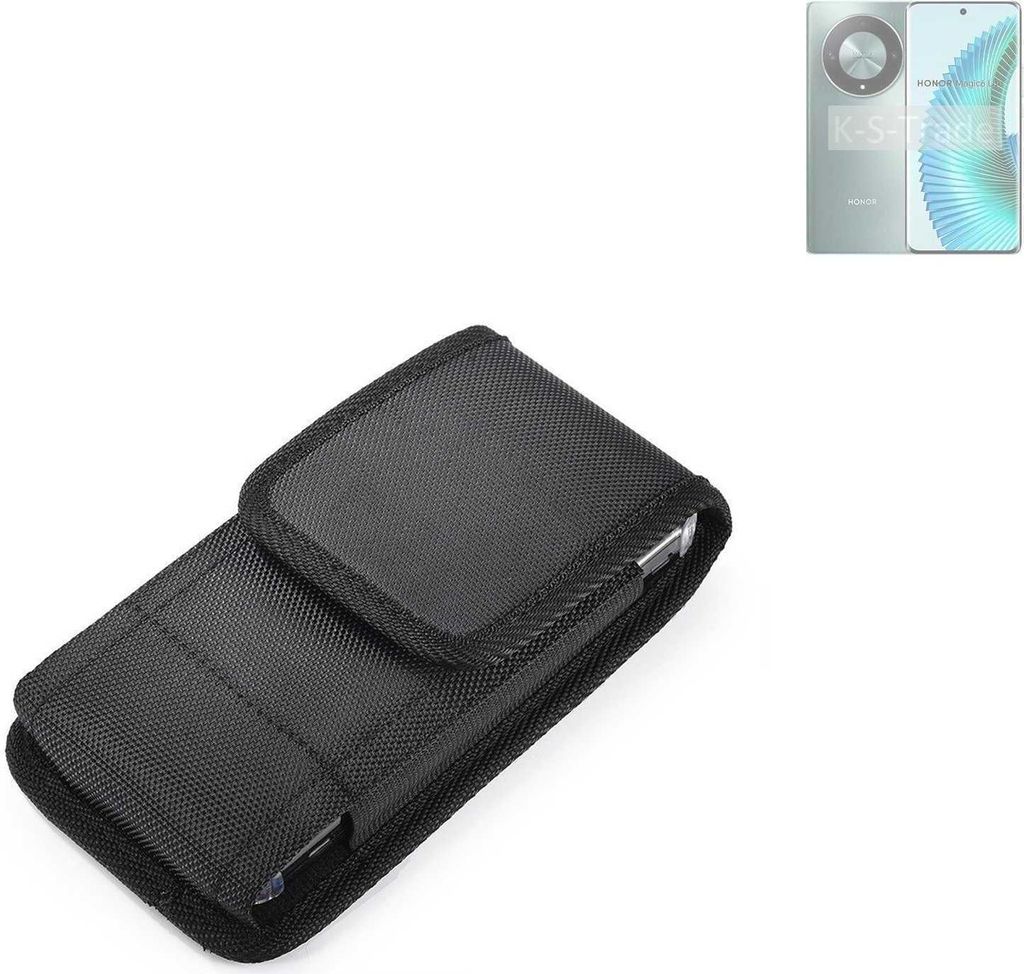 Holster Gürteltasche kompatibel mit Honor Magic6 Lite Holster Gürtel Tasche wasserabweisend Handy Hülle Schutz Hülle Outdoor schwarz K-S-Trade