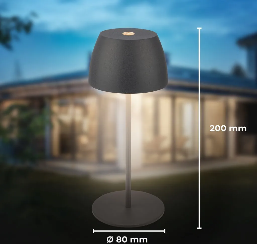 Lampada da Tavolo Briloner E14 Bianco-Nero - Design per Comodino e Studio - 4