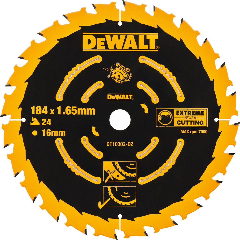 Dewalt Kreissägeblatt 184Mm X 16Mm 24Z Produktbild 