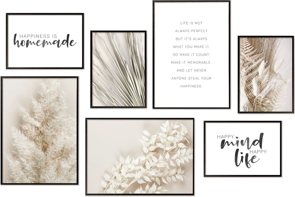 Hyggelig Home Premium Poster Set - 7 passende Bilder OHNE Produktbild 