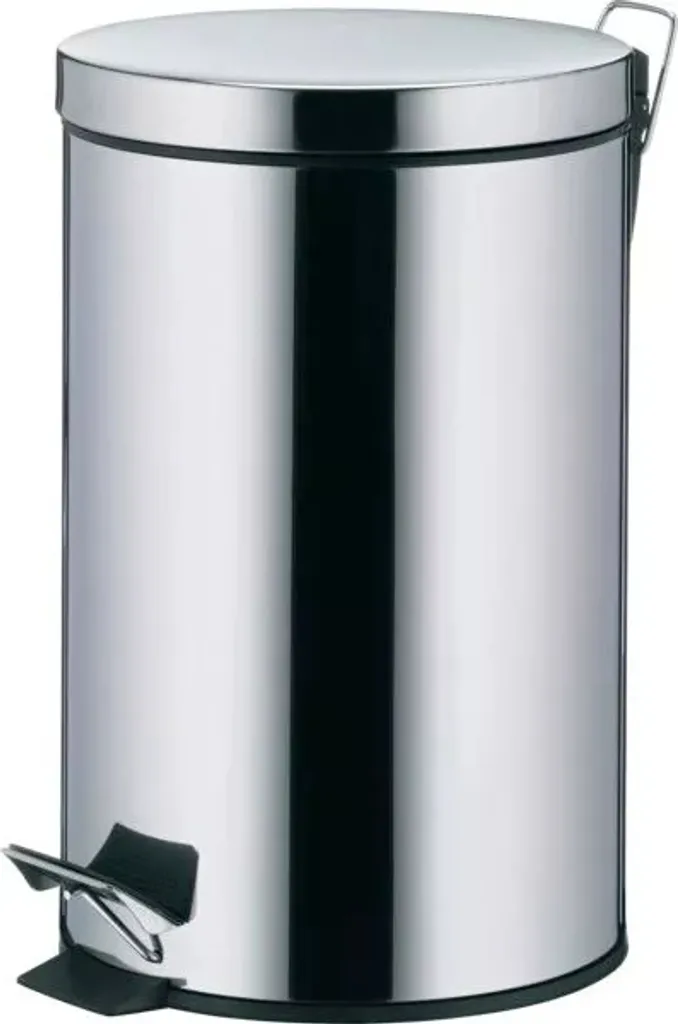 Poubelle à pédale 12L en acier poli avec seau amovible pour la cuisine