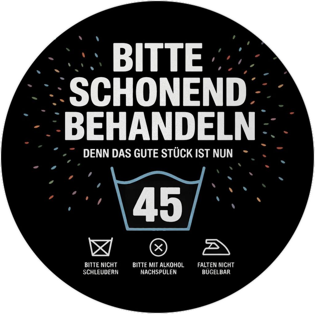 Wäschepflegeetikett Magnet mit Flaschenöffner bitte schonend behandeln wird 45