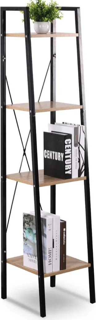 Petite bibliothèque gain de place marron 148 cm pour espace étroit