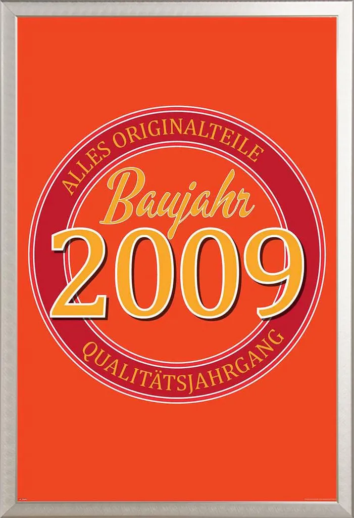 Poster Compleanno 2009 con Cornice Shinsuke Argento e Vetro Acrilico