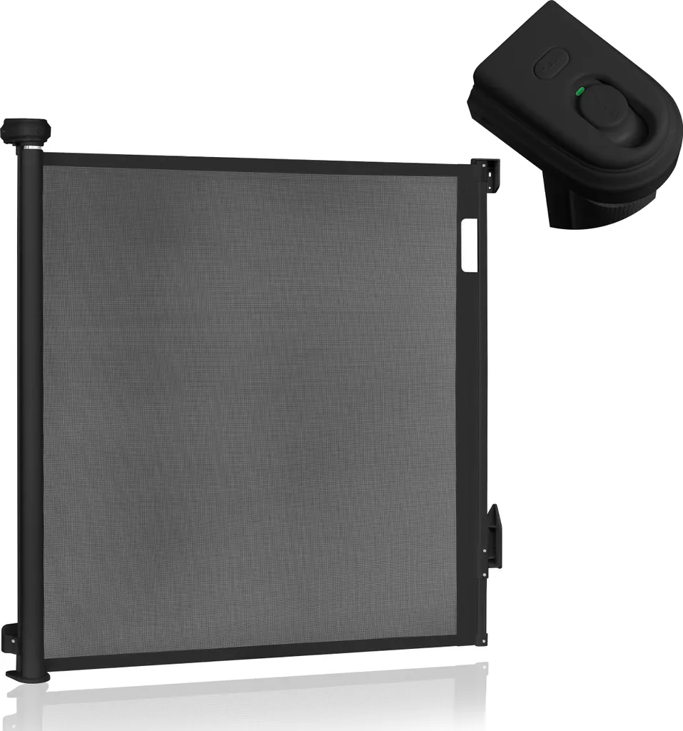 Barrière Enfant Réglable Lionelo THEA 140 cm Noire avec Fixation 3 Points