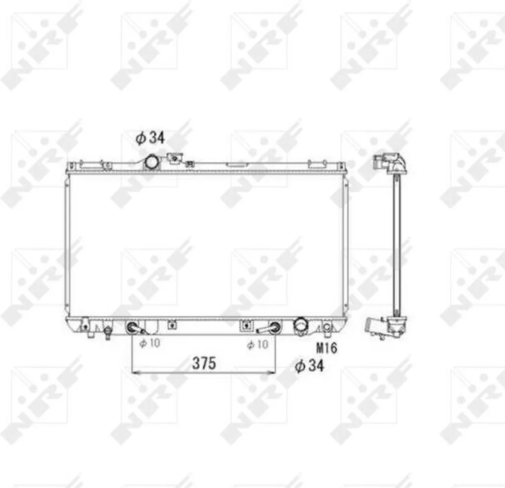 Radiateur NRF 53586 pour Lexus IS I E1 et Sportcross OE 1640070620