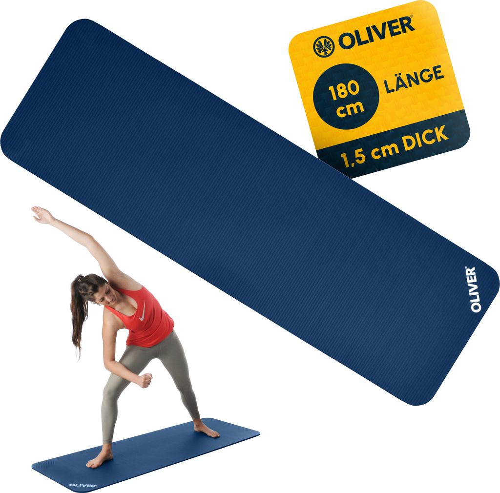 Oliver Gymnastikmatte 180 x 60 x 1.5 cm - blau