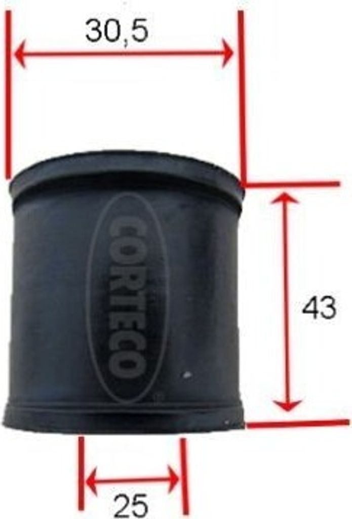 CORTECO 49405655 Lagerung Stabilisator Stabigummi passend für MERCEDES-BENZ SPRINTER 3-t Kasten (903) SPRINTER 3-t Bus (903) SPRINTER 2-t Kasten