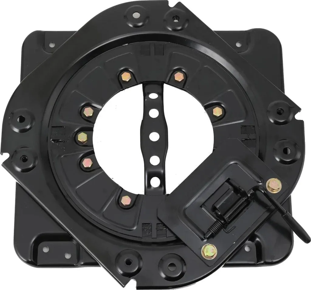 Plaque tournante pour siège rotative à 360° en acier noir renforcé