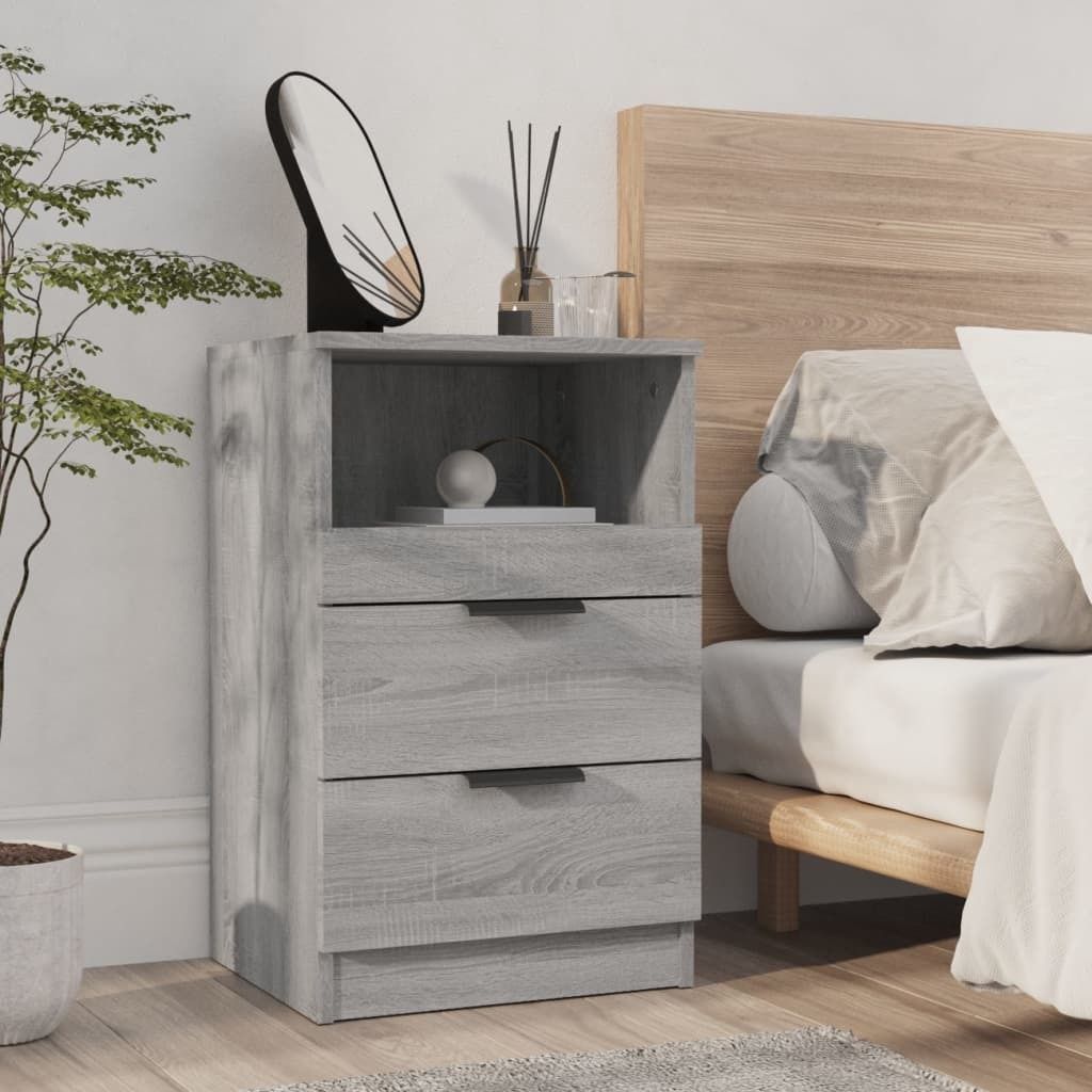 noční stolek vidaXL Grey Sonoma Wood Material Obrázek produktu 