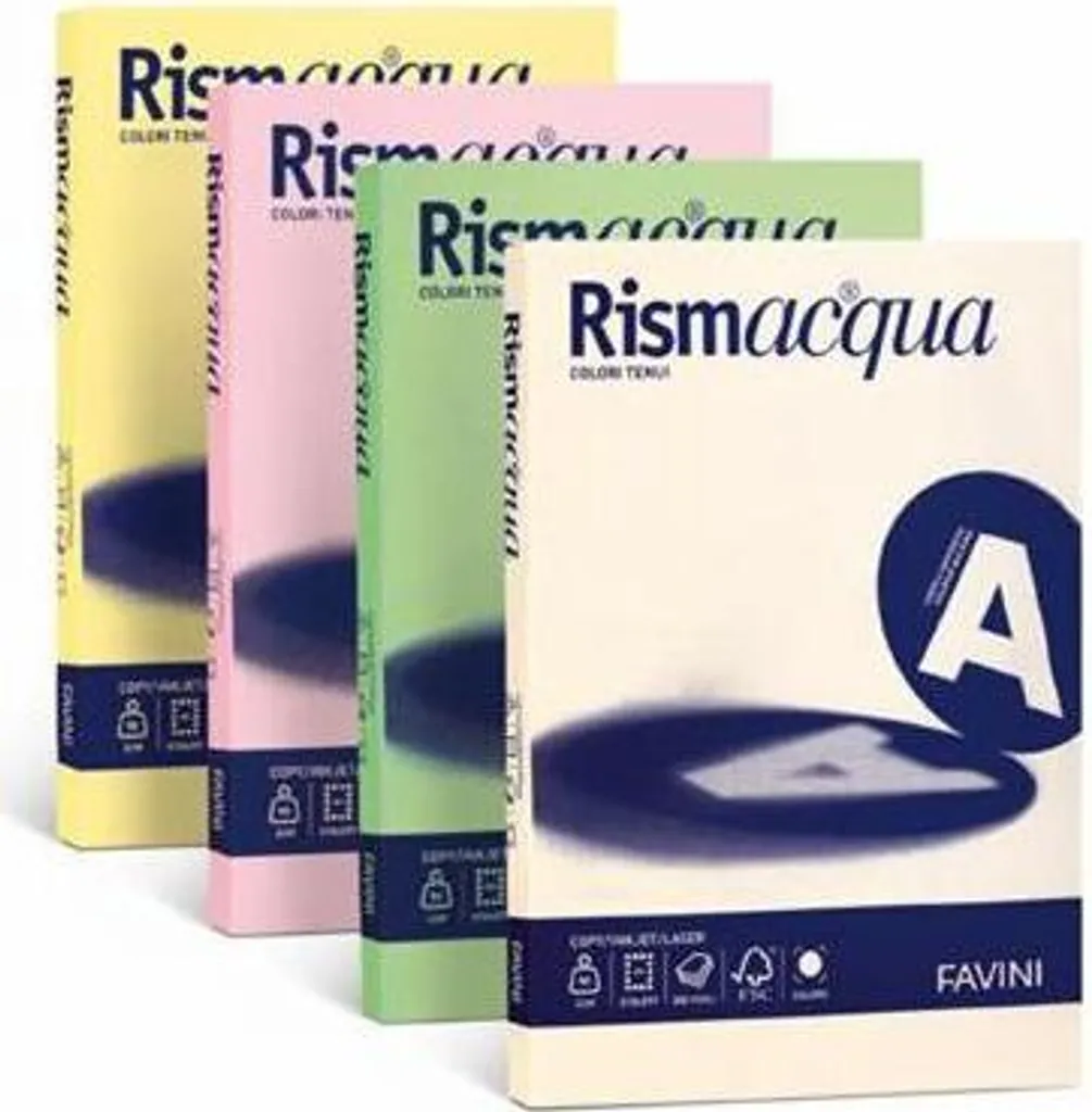 Favini Rismacqua Carta Inkjet A4 Colorata: Risma Multiuso Professionale