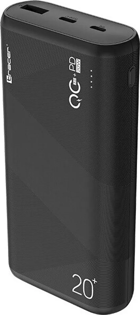 Tracer TRABAT47094 Powerbank 20000 mAh avec USB-C PD 20W Noir