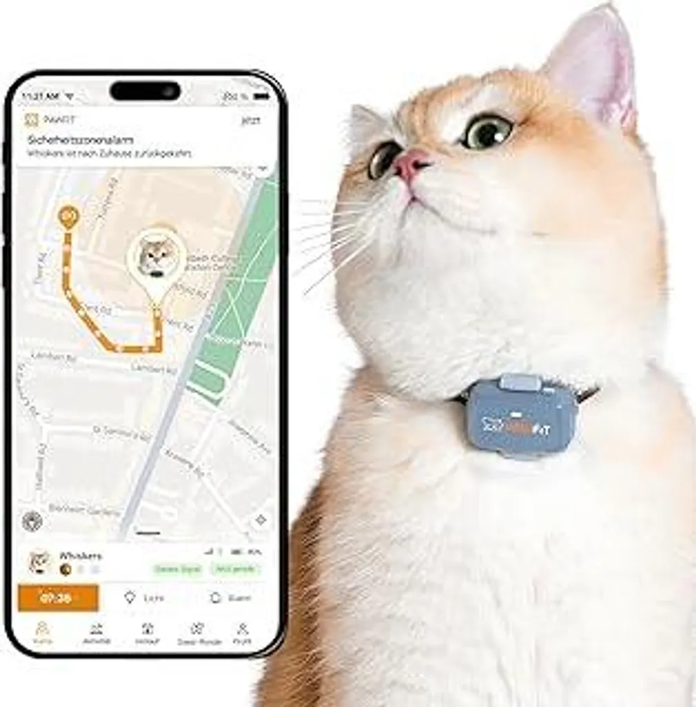 Sistema di Sicurezza GPS Pawfit Lite 4G per Gatti | Tracking Live <18g