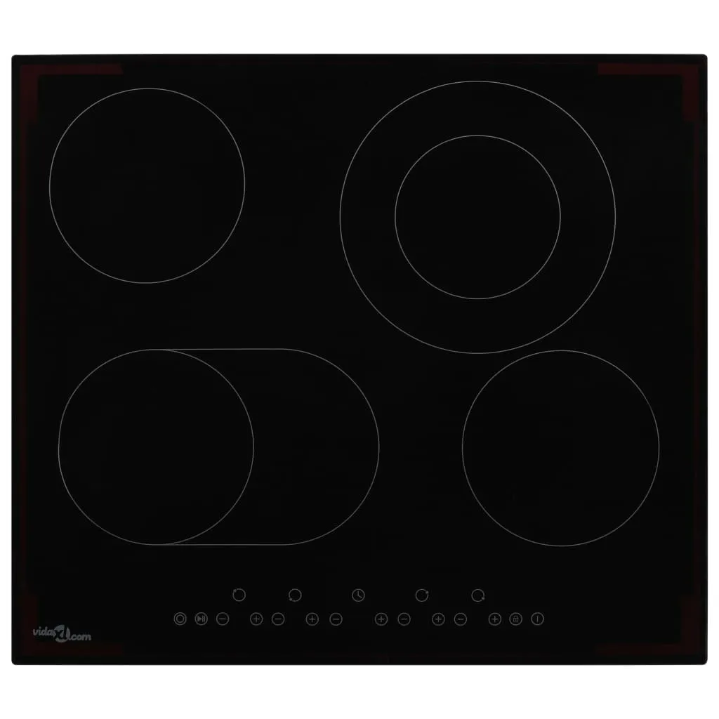 Plaque de cuisson vitrocéramique 4 feux encastrable commande tactile