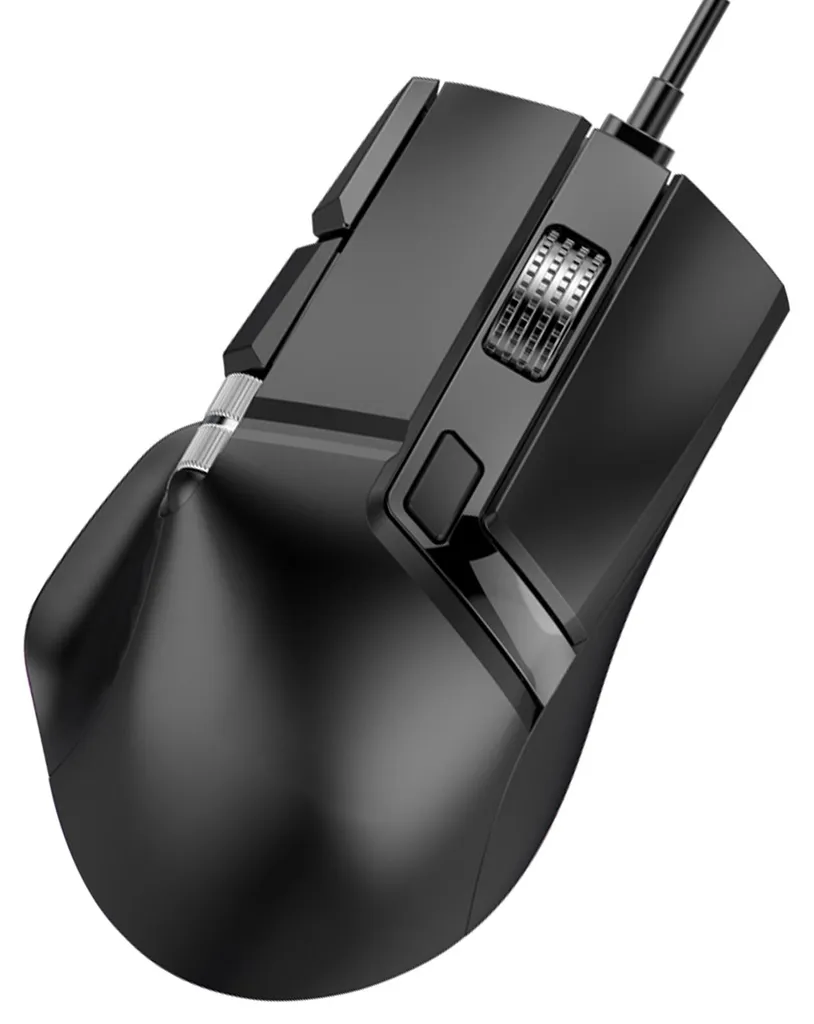Souris de jeu filaire RGB programmable 12400 DPI avec double molette