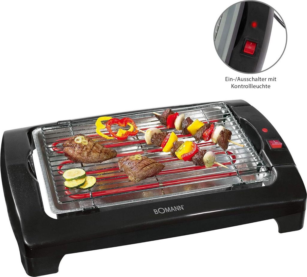 BOMANN Grill BQ 1240 N 2000 W schwarz Zdjęcie produktu 12