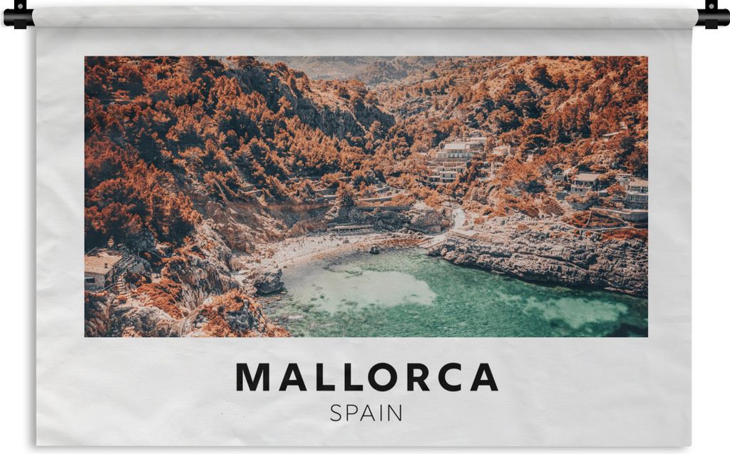 MuchoWow Wandteppich Wandbehang Mallorca - Spanien - Natur 150x100 cm Tapisserie Dekoration Wandtuch - Waschbar - Tapisserien - Wand-Decke