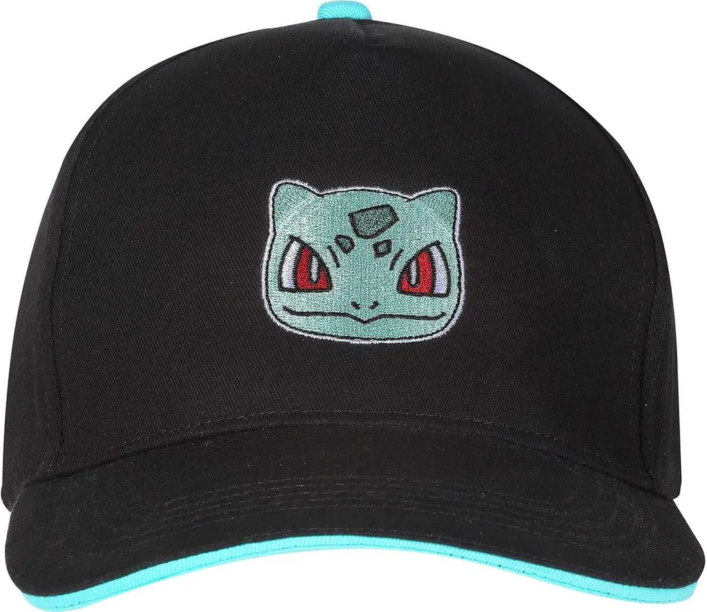 Casquette Pokémon Bulbizarre brodée avec Visière Rigide et Finition Pro