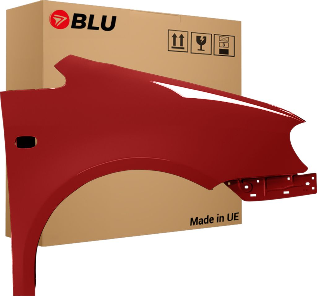 BLU Kotflügel Passend für VW Volkswagen Caddy III 3 2K LA3W Rechts Rot SpiceRot | 2004-2010 | Vorderseite Vorne | Lackiert | Einbaufertig