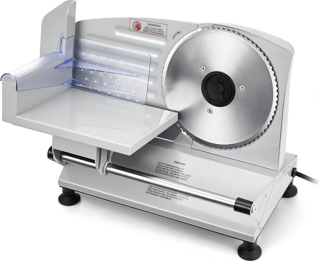 Meat Slicer, 150W Electric Deli Slicer Machine with 170 mm Sharp Blade, Home Meat-Slicer with 65-90 RPM Slicing Speed, 0-15 mm Adjustable Thickness...