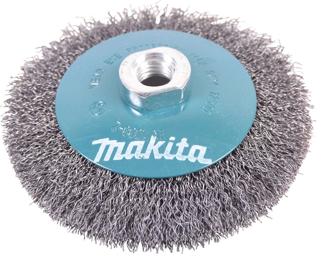 Makita Kegelbürste, 115 mm, gewellt, verzinkter Stahl, M14 Produktbild 