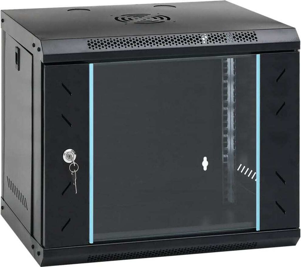 Möbel 9U Wand-Netzwerkschrank 19" IP20 53x40x45 cm - Serverschränke 30260