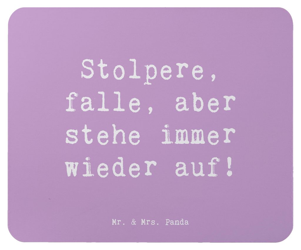 Mr. & Mrs. Panda Mouse Pad Spruch Fehler machen und daraus lernen - Lavendeltraum - Geschenk, Lebensweisheit, persönliches Wachstum, Stärke, Mutm...