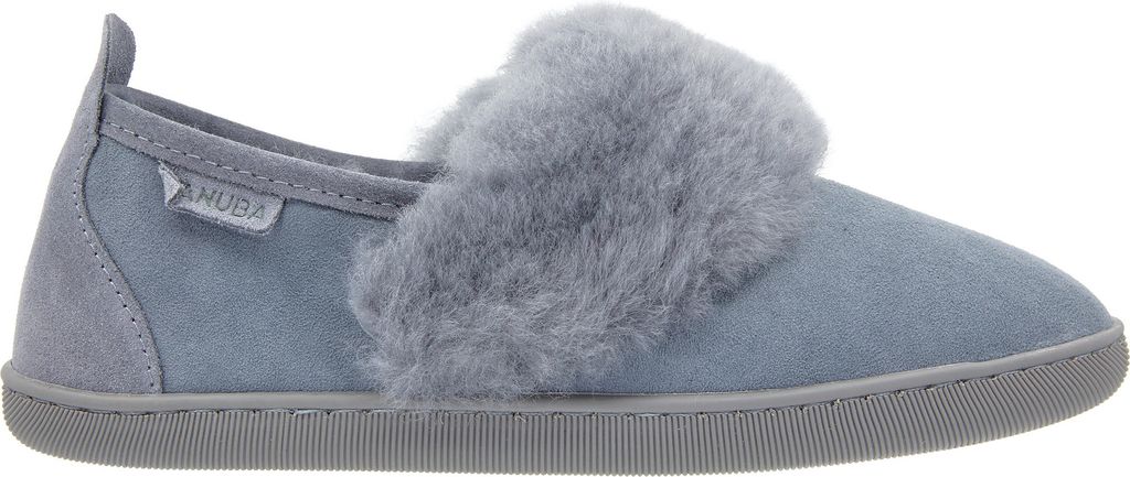 Vanuba - Damen Hausschuhe Cormo Moderne Pantoffeln Echtleder Lammfell Natur Wolle D012 Grau, Größe 39 EU