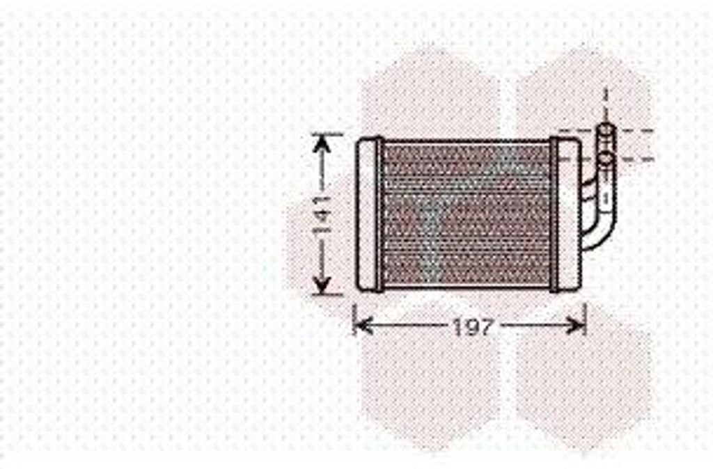 VAN WEZEL 82006158 Wärmetauscher Innenraumheizung Kühler für HYUNDAI H-1 / Starex MPV (A1) PORTER Pritsche/Fahrgestell H100 Kasten H100 Bus