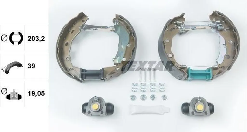 Kit mâchoires de frein TEXTAR 84056400 idéal pour Space Star et Carisma