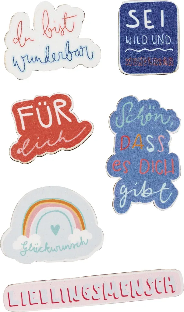 Stickers en bois décoratifs Pour toi - Décoration adhésive naturelle 3cm