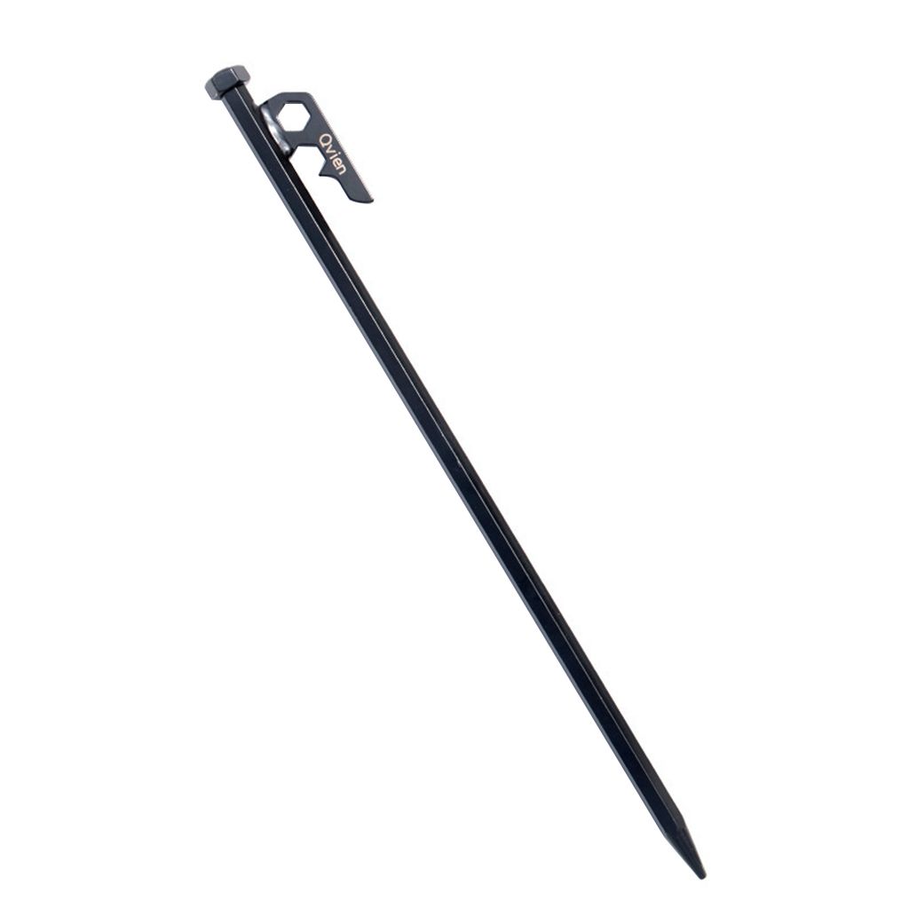 Bold Bodennagel, sechseckiges Prisma-Design, scharfe Spitze, korrosionsbeständiger Zelthering für Strand, 30 cm