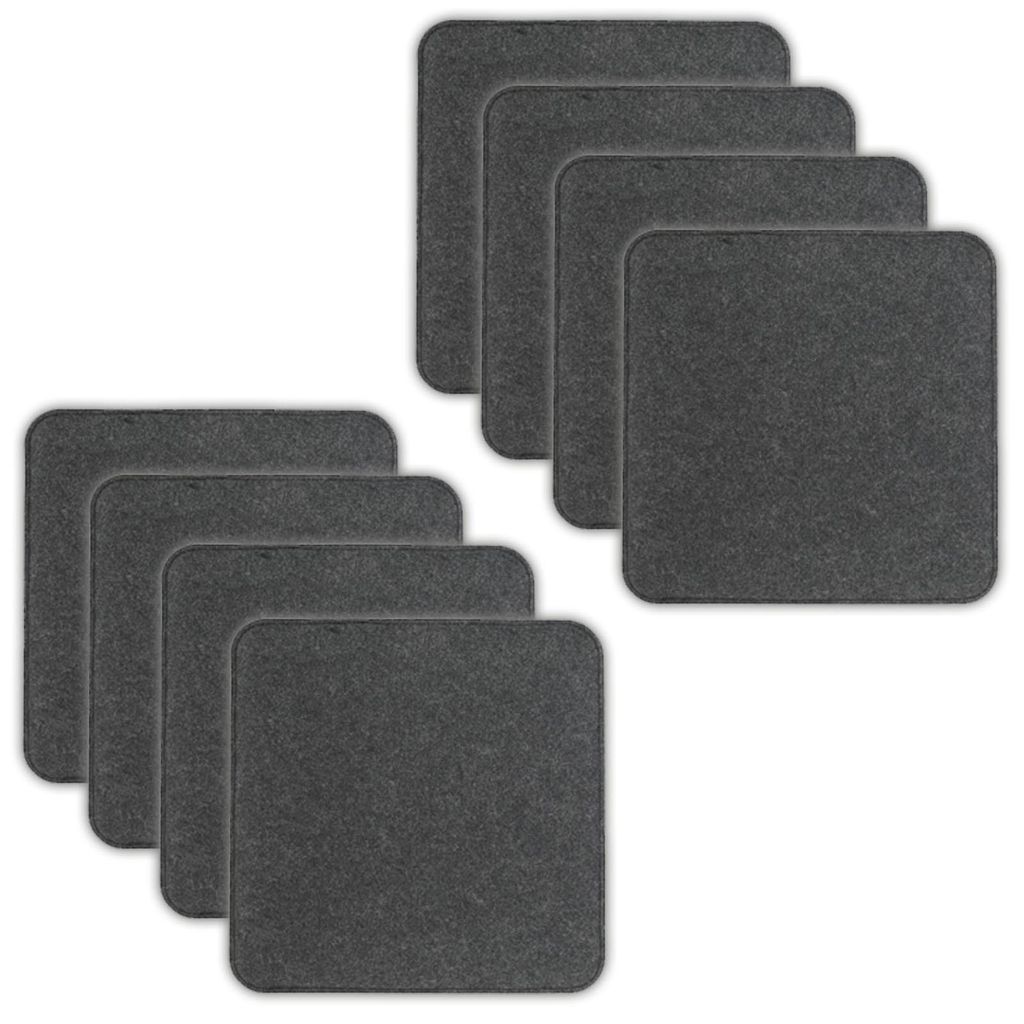 VOSSBACH 8er Set Filz Sitzkissen Anthrazit Eckig 35 x 35 cm Produktbild 