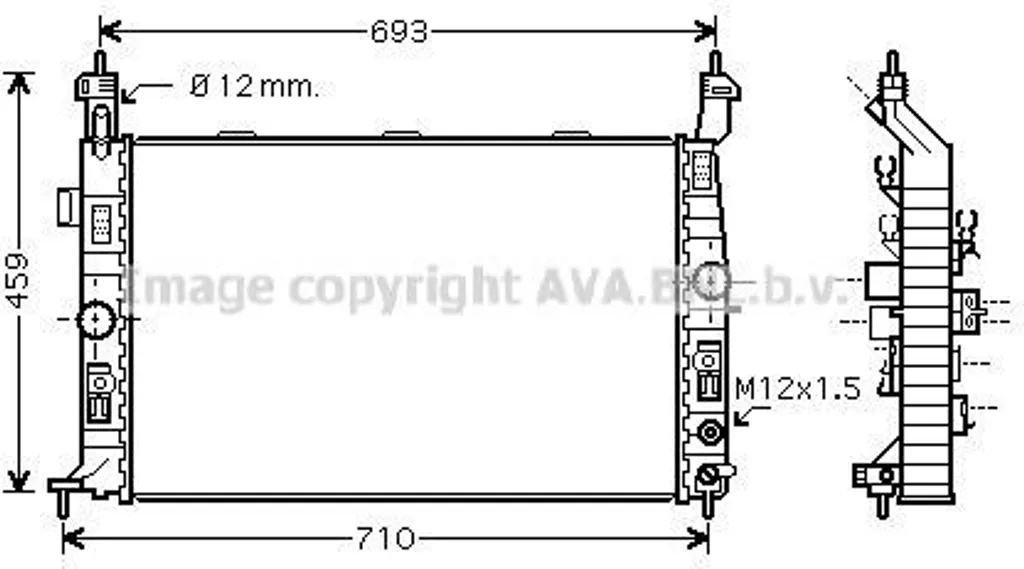 Radiateur de refroidissement moteur PRASCO OLA2431 pour Meriva (X03)