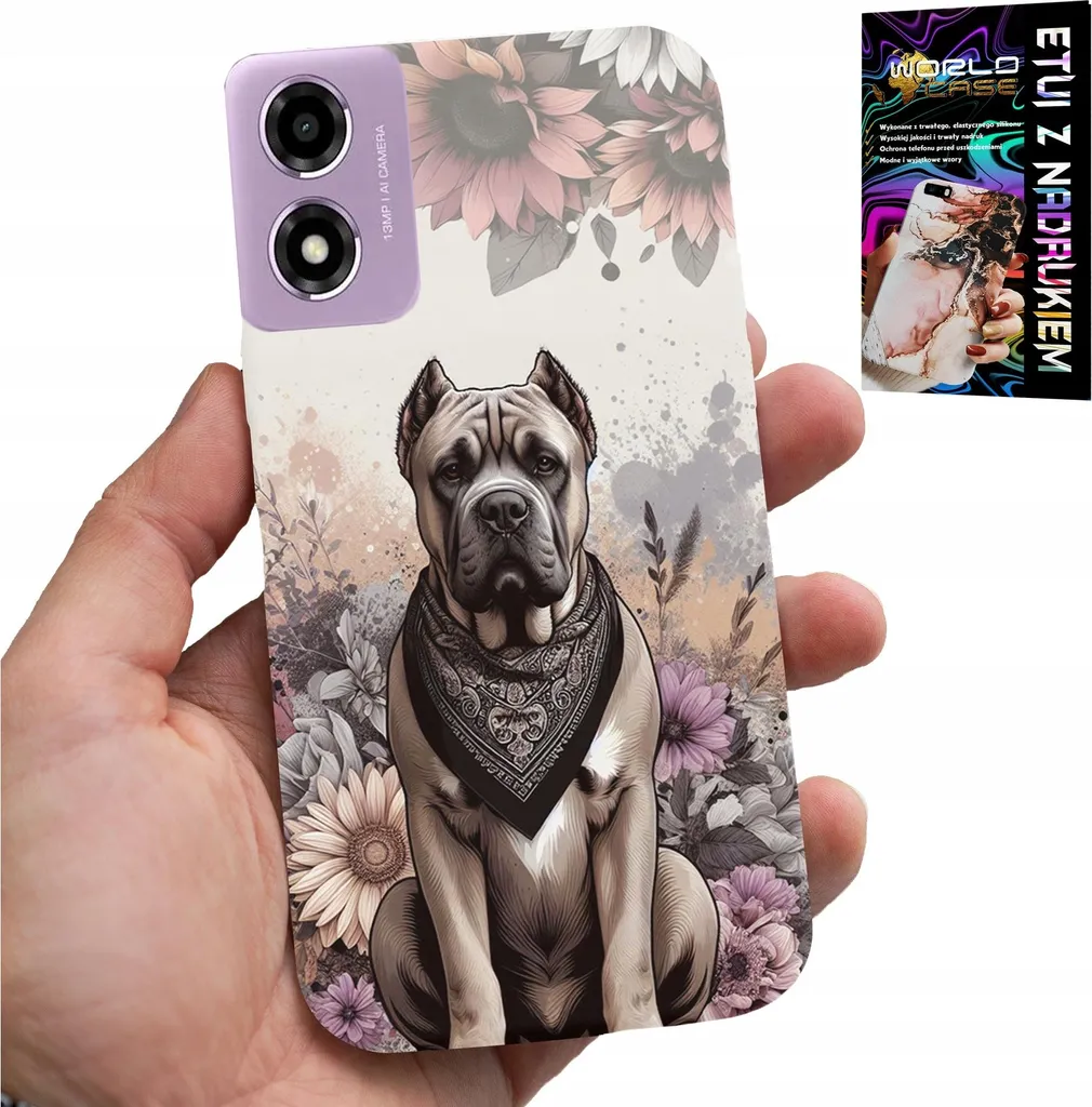 Regalo Motorola Moto E14: Custodia Cani e Pellicola Protettiva