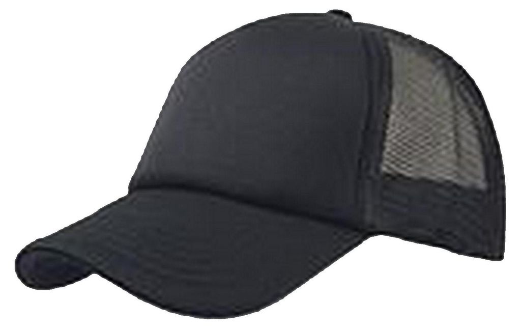Atlantis Rapper Trucker-Kappe mit 5 Paneelen LT892 (Einheitsgröße) (Schwarz/Schwarz)