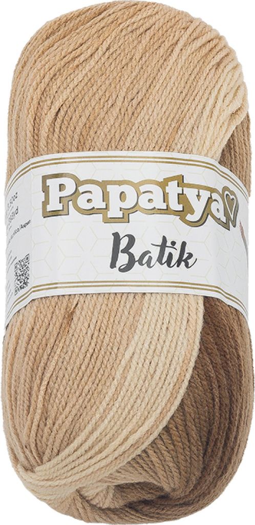 Garn PAPATYA BATIK - 100g / 360 m - Beige,Braun