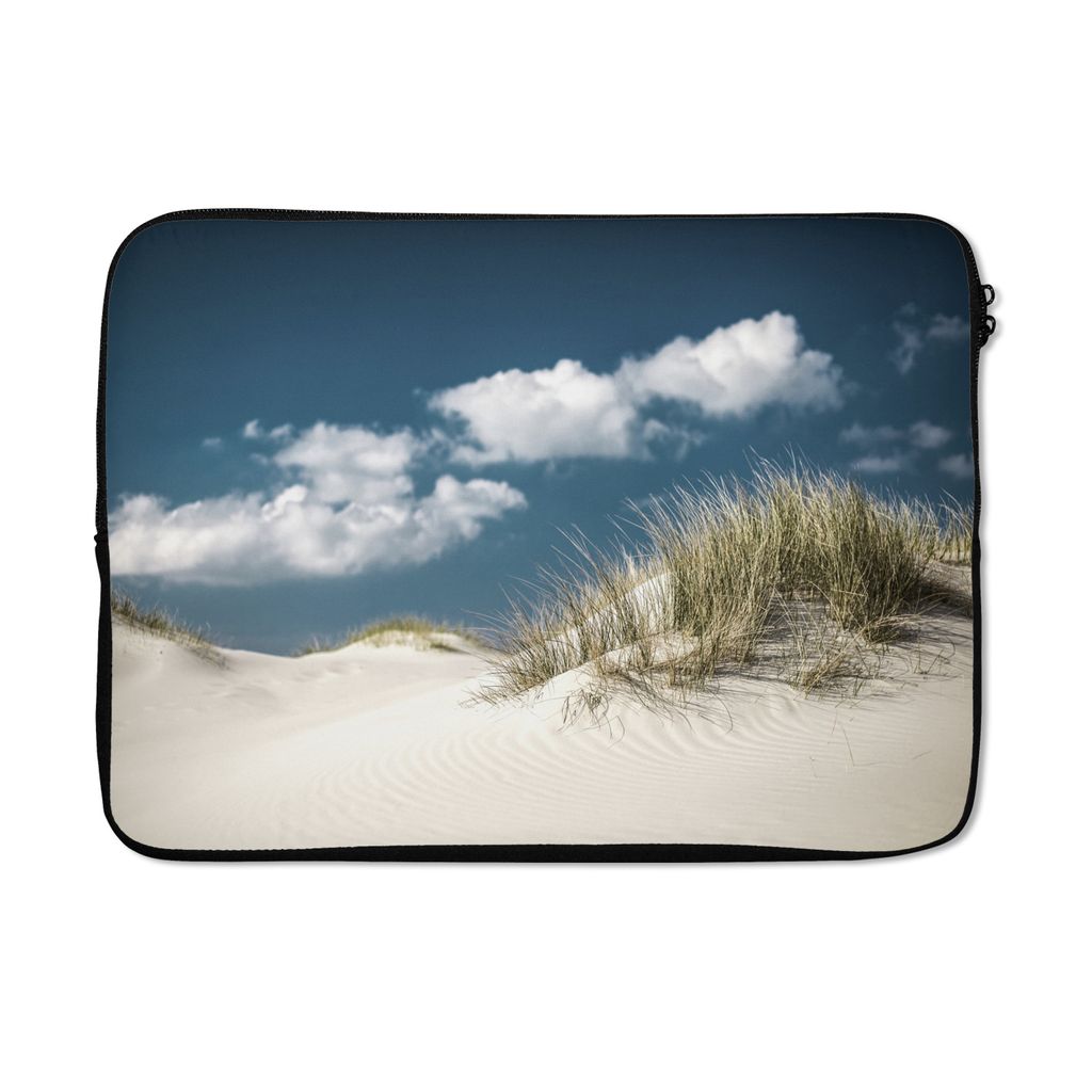 MuchoWow Laptop Hülle 14 ZollStrand - Dünen - Gras Laptoptasche - Laptoptasche - Stoßsicher - Schutzhaube