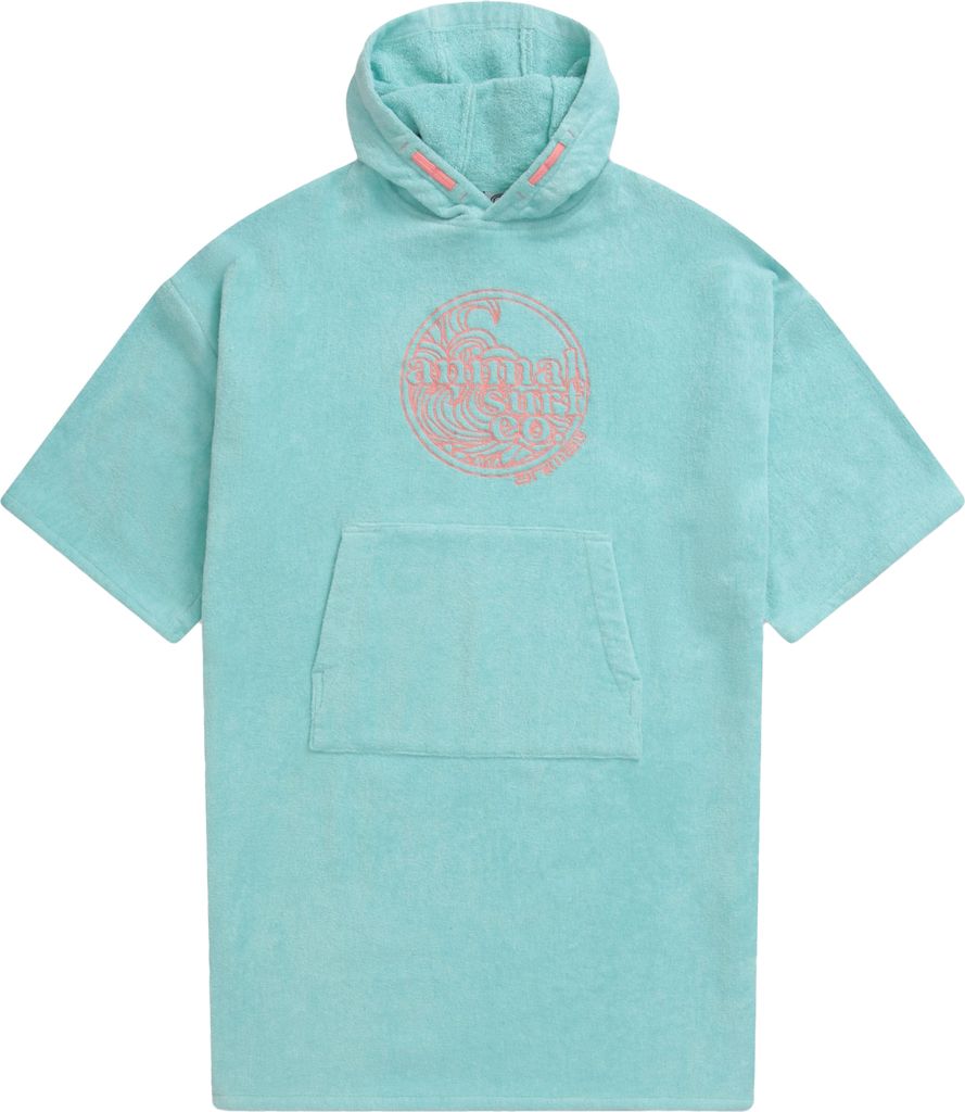 Animal - "Gill" Handtuch mit Kapuze Baumwolle aus biologischem Anbau für Kinder MW2742 (S-M) (Türkis)