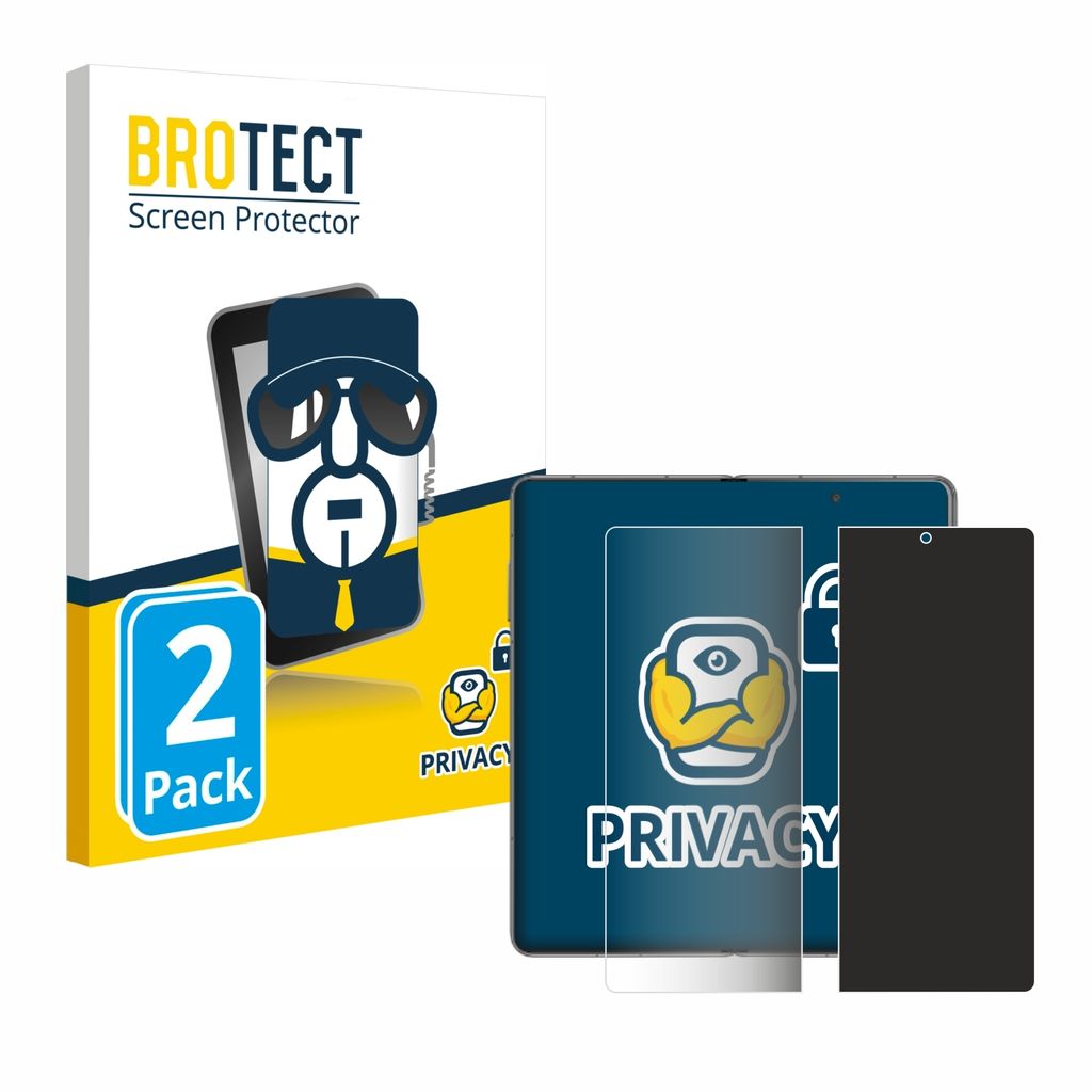2x BROTECT Sichtschutzfolie für Honor Magic V3 (inneres Display) Anti-Spy Privacy Sichtschutz Blickschutz Folie Blaulicht-Schutz