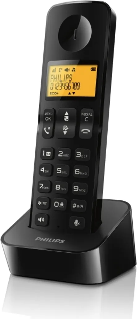 Téléphone Philips D2601B/53 : Bloquez les Appels Indésirables Noir