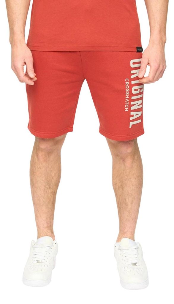 Crosshatch - "Kensby" Shorts für Herren BG2446 (XL) (Rot)