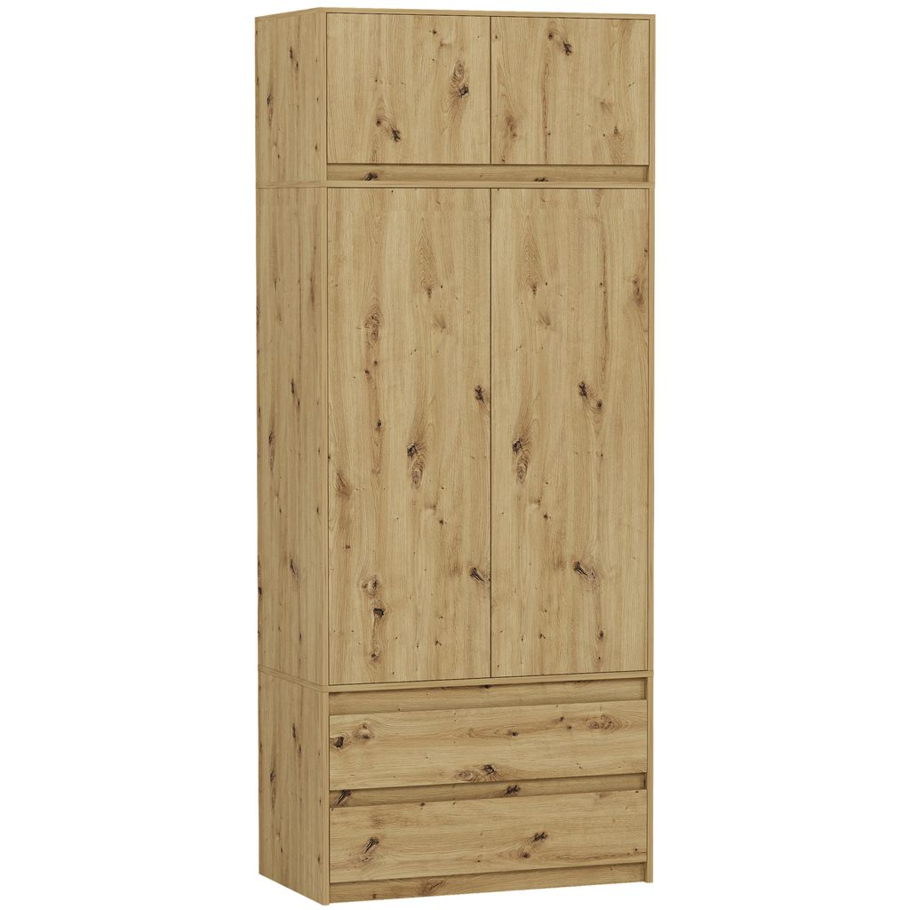 Šatníková skriňa s nadstavcom 90 x 234 cm FRAMIRE B-9-NTIP Obrázok produktu 