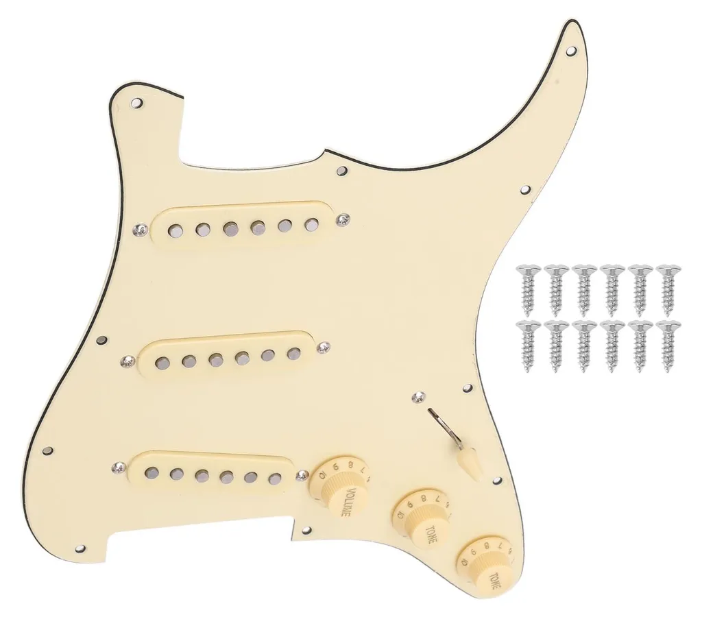 Lot de 3 micros simple bobinage sur plaque pré-câblée pour instrument