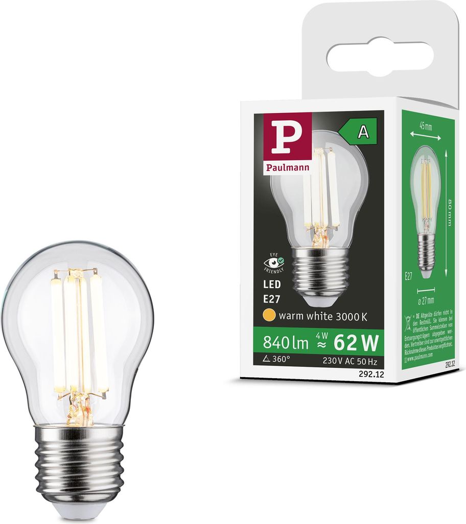 Paulmann Eco-Line Filament 230V LED Tropfen 1er-Set 80mm