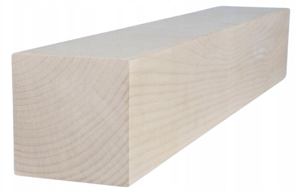 Möbelfuß - 8x8x50 cm - Eschenholz - Sorgfältig Geschliffen Produktbild 