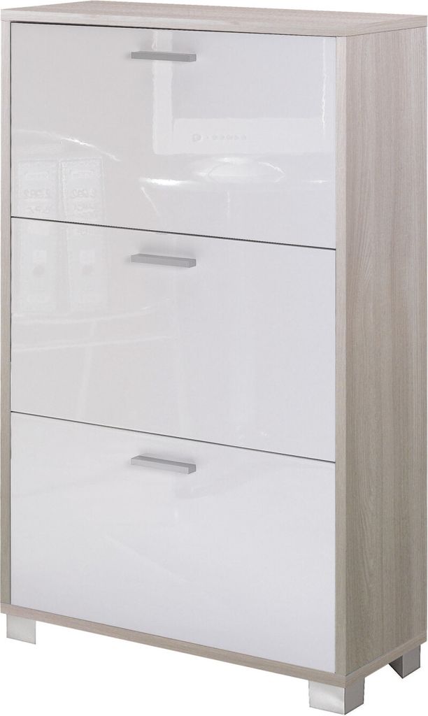 Sarmog A763OLBL, Geschlossen, Weiß, Acrylnitril-Butadien-Styrol (ABS), Aluminium, Partikelbord, Holz, 3 Regale, Dreifaches Regalfach, Chrom