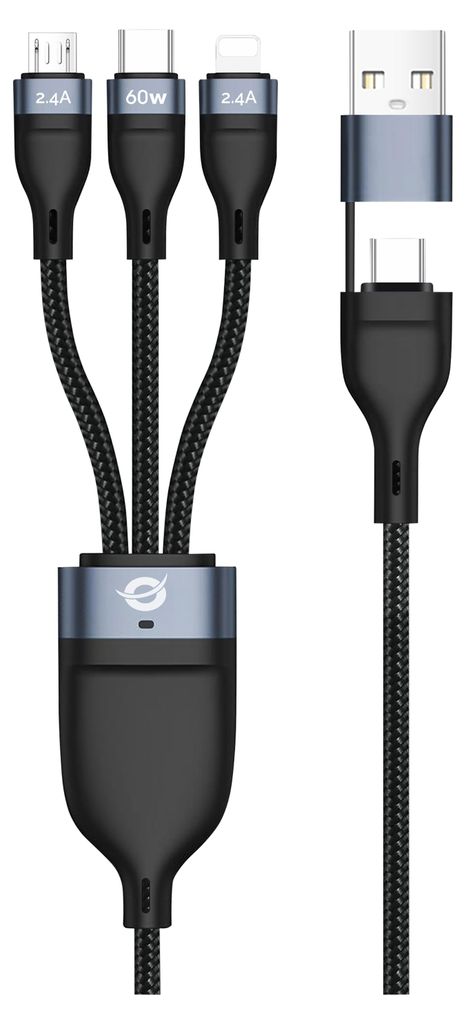 CONCEPTRONIC Kabel USB-C/A 3.0 -> 3-in-1  60W 1.50m Image du produit 