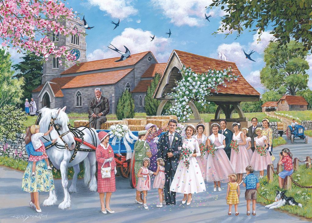 House of Puzzles Puzzle Country Wedding 1000 Teile Puzzle